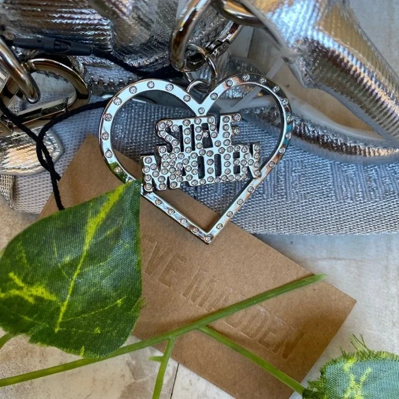 Steve Madden Metallic Silver Gray Shoulder Hobo Handbag Purse Bag Handle Bag Y2K - Picture 4 of 9